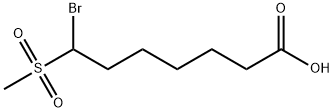 Heptanoic acid, 7-bromo-7-(methylsulfonyl)- Struktur