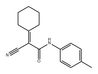 Acetamide, 2-cyano-2-cyclohexylidene-N-(4-methylphenyl)- Struktur