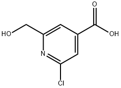 4-Pyridinecarboxylic acid, 2-chloro-6-(hydroxymethyl)- Struktur