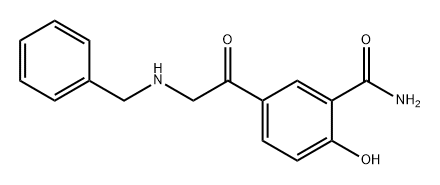 Benzamide, 2-hydroxy-5-[2-[(phenylmethyl)amino]acetyl]- Struktur