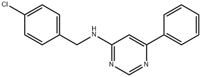 N-[(4-Chlorophenyl)methyl]-6-phenyl-4-pyrimidinamine Struktur