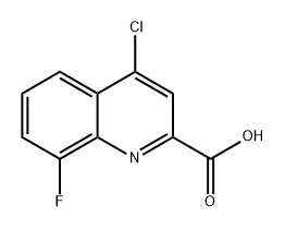 2-Quinolinecarboxylic acid, 4-chloro-8-fluoro- Struktur