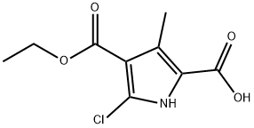 1H-Pyrrole-2,4-dicarboxylic acid, 5-chloro-3-methyl-, 4-ethyl ester Struktur