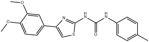 Urea, N-[4-(3,4-dimethoxyphenyl)-2-thiazolyl]-N'-(4-methylphenyl)- Struktur