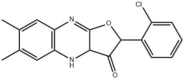 Furo[2,?3-?b]?quinoxalin-?3(2H)?-?one, 2-?(2-?chlorophenyl)?-?3a,?4-?dihydro-?6,?7-?dimethyl- (9CI) Struktur