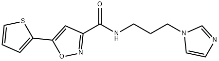 3-Isoxazolecarboxamide, N-[3-(1H-imidazol-1-yl)propyl]-5-(2-thienyl)- Struktur