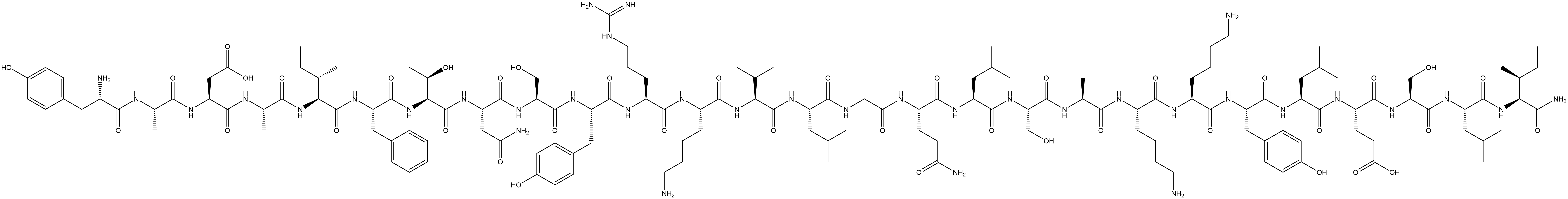 GRF-PHI heptacosapeptide amide Struktur