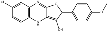 Furo[2,?3-?b]?quinoxalin-?3-?ol, 7-?chloro-?2,?4-?dihydro-?2-?(4-?methoxyphenyl)?- (9CI) Struktur