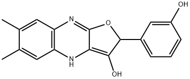 Furo[2,?3-?b]?quinoxalin-?3-?ol, 2,?4-?dihydro-?2-?(3-?hydroxyphenyl)?-?6,?7-?dimethyl- (9CI) Struktur