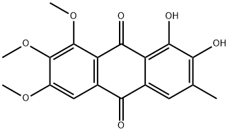 9,10-Anthracenedione, 1,2-dihydroxy-6,7,8-trimethoxy-3-methyl- Struktur