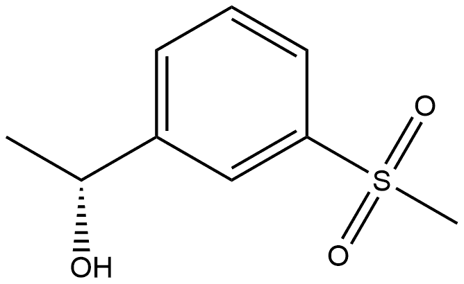 Benzenemethanol, α-methyl-3-(methylsulfonyl)-, (αR)- Struktur