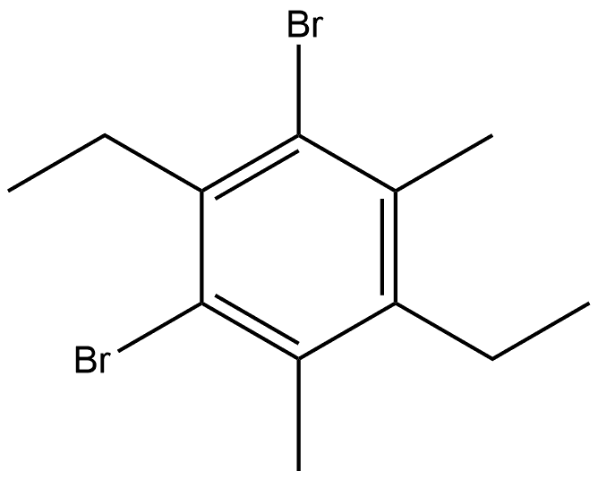 1,3-Dibromo-2,5-diethyl-4,6-dimethylbenzene Struktur