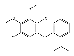 Benzene, 1-bromo-2,3,4-trimethoxy-5-[[2-(1-methylethyl)phenyl]methyl]- Struktur