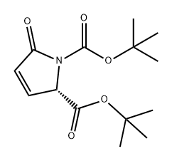 1H-Pyrrole-1,2-dicarboxylic acid, 2,5-dihydro-5-oxo-, 1,2-bis(1,1-dimethylethyl) ester, (2S)- Struktur