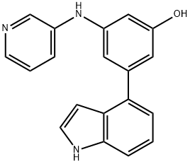 Phenol, 3-(1H-indol-4-yl)-5-(3-pyridinylamino)- Struktur