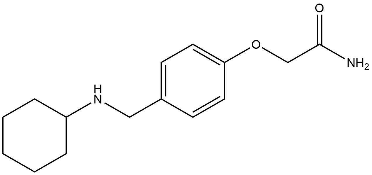 2-{4-[(cyclohexylamino)methyl]phenoxy}acetamide Struktur