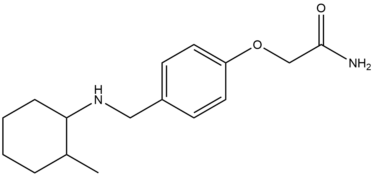 2-(4-{[(2-methylcyclohexyl)amino]methyl}phenoxy)acetamide Struktur