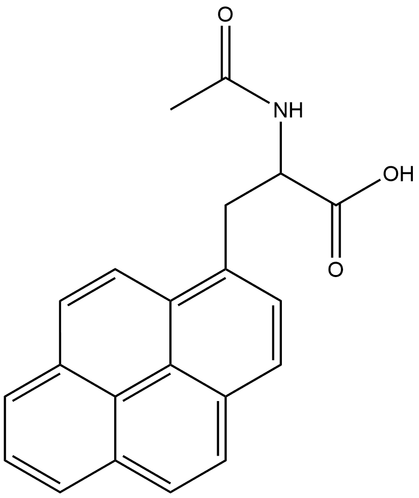 1-Pyrenepropanoic acid, α-(acetylamino)- Struktur