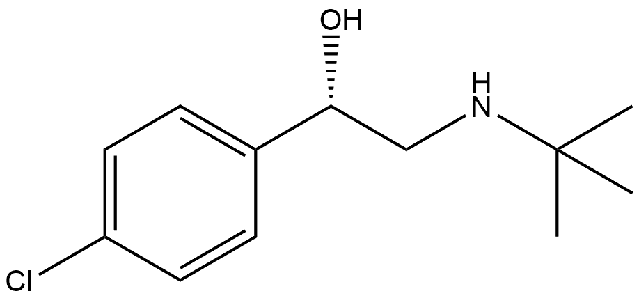 (αS)-4-Chloro-α-[[(1,1-dimethylethyl)amino]methyl]benzenemethanol Struktur