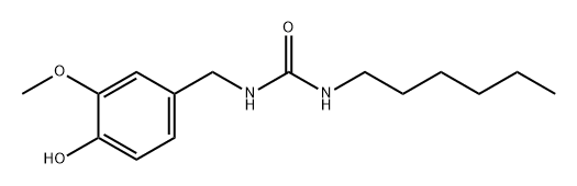 Urea, N-hexyl-N'-[(4-hydroxy-3-methoxyphenyl)methyl]- Structure