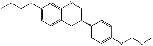 2H-1-Benzopyran, 3,4-dihydro-7-(methoxymethoxy)-3-[4-(methoxymethoxy)phenyl]-, (3S)- Struktur