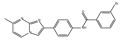 Benzamide, 3-bromo-N-[4-(7-methylimidazo[1,2-a]pyrimidin-2-yl)phenyl]- Struktur