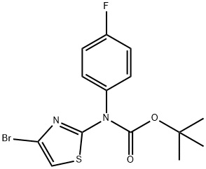 Carbamic acid, N-(4-bromo-2-thiazolyl)-N-(4-fluorophenyl)-, 1,1-dimethylethyl ester Struktur