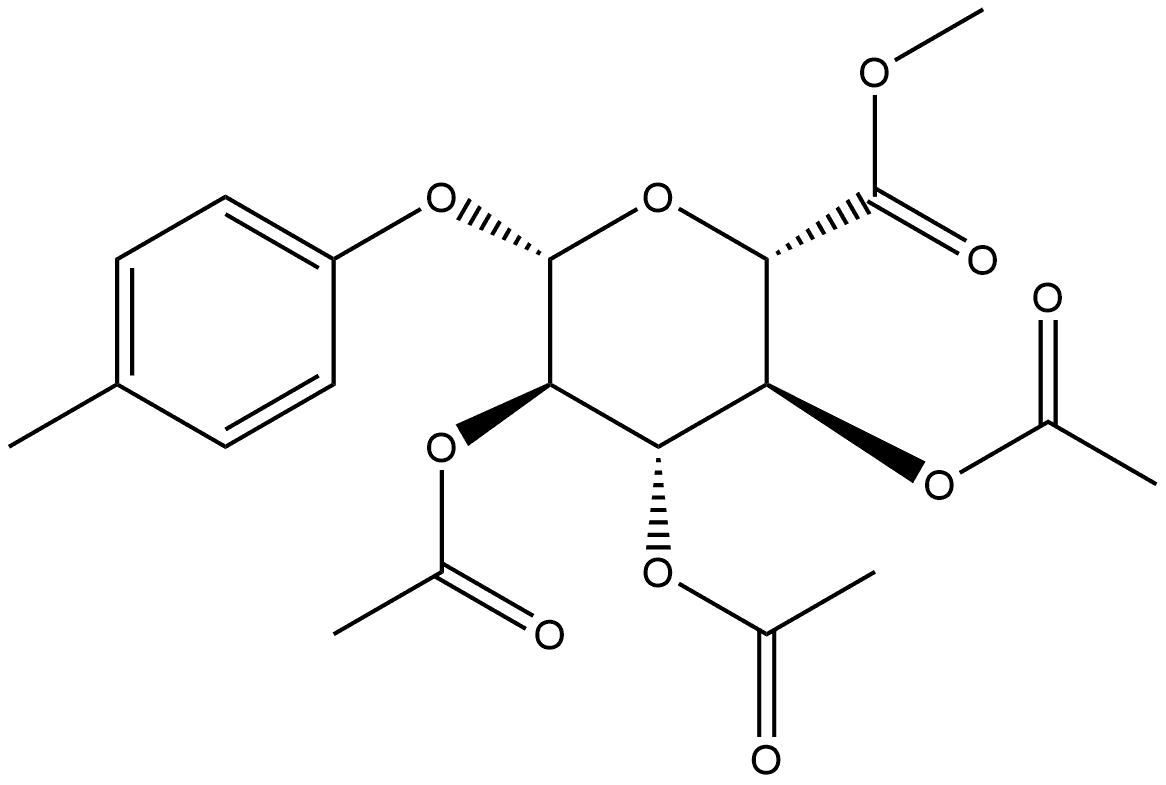 p-Cresol Glucuronide Methyl Ester Triacetate Struktur