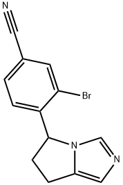 Benzonitrile, 3-bromo-4-(6,7-dihydro-5H-pyrrolo[1,2-c]imidazol-5-yl)- Struktur