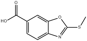 6-Benzoxazolecarboxylic acid, 2-(methylthio)- Struktur