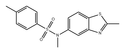 Benzenesulfonamide, N,4-dimethyl-N-(2-methyl-5-benzothiazolyl)- Struktur