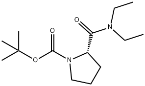 1-Pyrrolidinecarboxylic acid, 2-[(diethylamino)carbonyl]-, 1,1-dimethylethyl ester, (2S)- Struktur