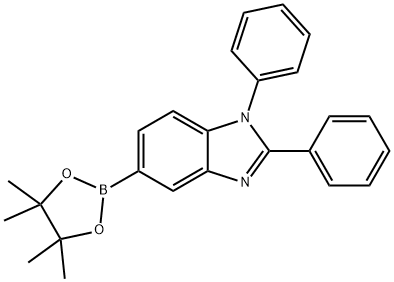 1H-Benzimidazole, 1,2-diphenyl-5-(4,4,5,5-tetramethyl-1,3,2-dioxaborolan-2-yl)- Struktur