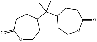 2-Oxepanone, 5,5'-(1-methylethylidene)bis- Struktur