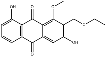 8-hydroxydamnacanthol-omega-ethyl ether Struktur