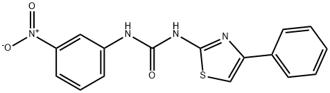 Urea, N-(3-nitrophenyl)-N'-(4-phenyl-2-thiazolyl)- Struktur