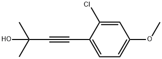 3-Butyn-2-ol, 4-(2-chloro-4-methoxyphenyl)-2-methyl- Struktur