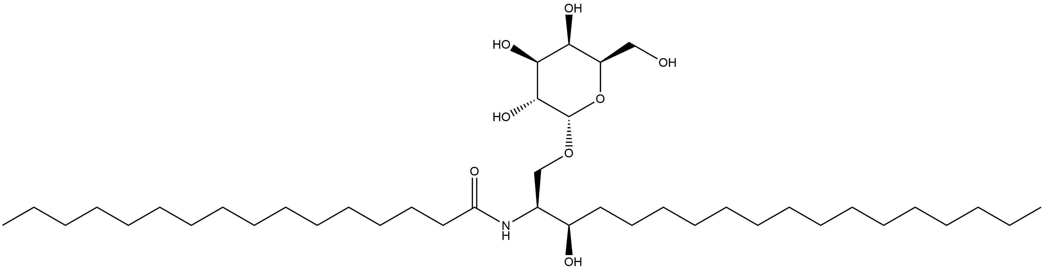 Hexadecanamide, N-[(1S,2R)-1-[(α-D-galactopyranosyloxy)methyl]-2-hydroxyheptadecyl]- Struktur