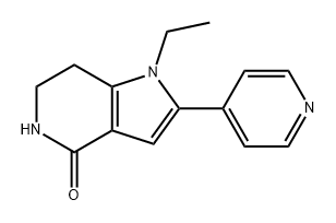 4H-Pyrrolo[3,2-c]pyridin-4-one, 1-ethyl-1,5,6,7-tetrahydro-2-(4-pyridinyl)- Struktur