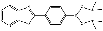 Oxazolo[5,4-b]pyridine, 2-[4-(4,4,5,5-tetramethyl-1,3,2-dioxaborolan-2-yl)phenyl]- Struktur