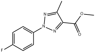 2H-1,2,3-Triazole-4-carboxylic acid, 2-(4-fluorophenyl)-5-methyl-, methyl ester Struktur