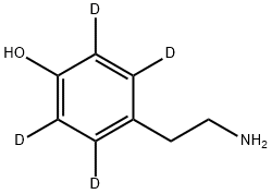 4-(2-Aminoethyl)phen-2,3,5,6-d4-ol Struktur