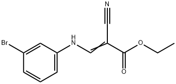 2-Propenoic acid, 3-[(3-bromophenyl)amino]-2-cyano-, ethyl ester