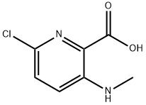 2-Pyridinecarboxylic acid, 6-chloro-3-(methylamino)- Structure