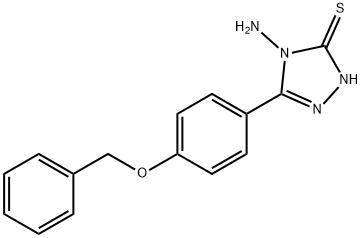 3H-1,2,4-Triazole-3-thione, 4-amino-2,4-dihydro-5-[4-(phenylmethoxy)phenyl]- Struktur