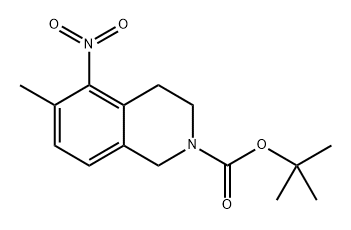 tert-butyl 6-methyl-5-nitro-3,4-dihydroisoquinoline-2(1H)-carboxylate Struktur