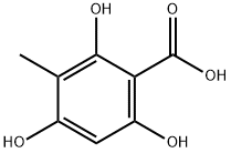 Benzoic acid, 2,4,6-trihydroxy-3-methyl- Struktur