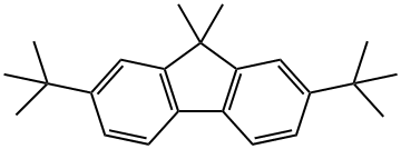 9H-Fluorene, 2,7-bis(1,1-dimethylethyl)-9,9-dimethyl- Struktur