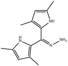 Methanone, bis(3,?5-?dimethyl-?1H-?pyrrol-?2-?yl)?-?, hydrazone Struktur