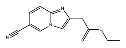 Imidazo[1,2-a]pyridine-2-acetic acid, 6-cyano-, ethyl ester Struktur